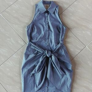 2870 NWT Cinq à Sept Gaby sleeveless collared shirt dress size 2